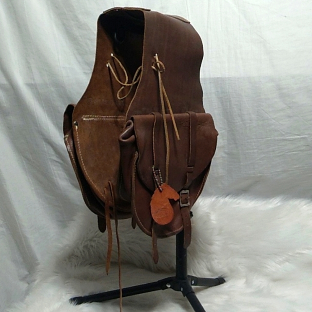 SALE! RARE! Buckaroo 1995 Vint Medium Leather Saddle Bag For Horse Or Motorcycle